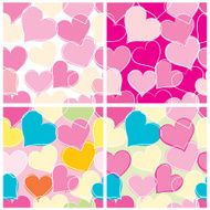 Hearts background tiled