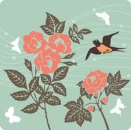 floral background illustration N8