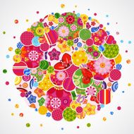 Background with floral and ornamental circles N2