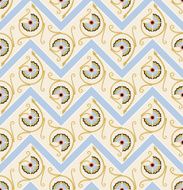 Floral seamless zigzag pattern