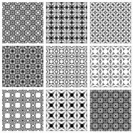 Monochrome vector backgrounds collection