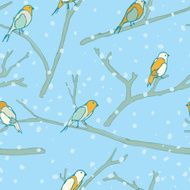 Winter bird pattern