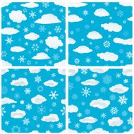 seamless snowflakes backgrounds set