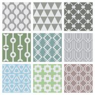 Retro seamless patterns 9 style Vector background