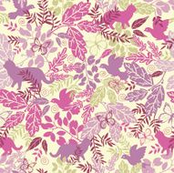 Wild nature floral seamless pattern
