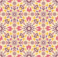 Vibrant Ornament Seamless Pattern Background
