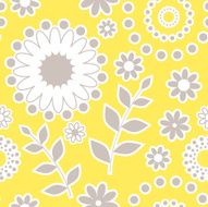 Daisy Lemon Grey- seamless tile