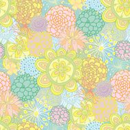 Hand drawned seamless floral pattern