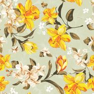 Stylish beautiful bright floral seamless pattern N2