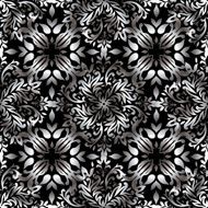 Abstract floral repeat silver