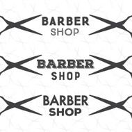 Set of vintage barber shop labels