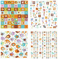 Seamless cute patterns for spring design