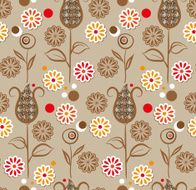 Vintage flower seamless pattern N2