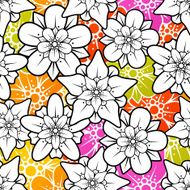 Vector flower seamless background