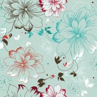 Abstract Elegance seamless floral pattern N3