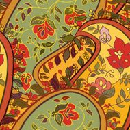 Beautiful paisley floral seamless pattern