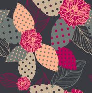 Vector seamless background with roses