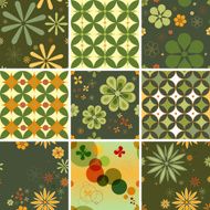Collection of seamless retro patterns