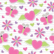 cute romantic seamless pattern