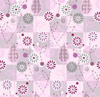 Seamless pattern - Pink flowers
