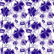 Violet floral seamless
