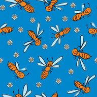funny bees seamless N2