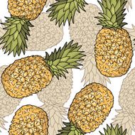 Seamless pattern with pineapples N11