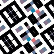 Abstract Black White Shapes Mosaic Background Weird Art Pattern Design