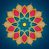 Mandala Beautiful hand drawn flower
