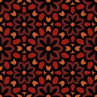Seamless Moroccan Style Floral Background Pattern Brown Black Tan