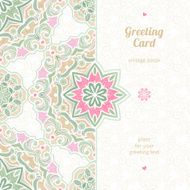 Vintage ornate card in Eastern style