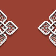 3d ornament in arabic style with space for text
