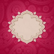 Frame in the background with paisley pattern Vector illustration Eps10