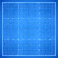 Blue square grid blueprint