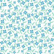 Seamless pattern of a small blue flowers