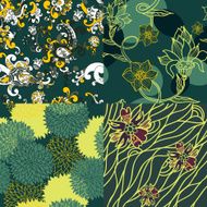 Set of floral seamless patterns N9