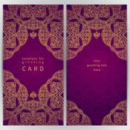 Vintage ornate cards in oriental style N19