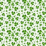 Seamless pattern with Saint Patricks day shamrock leaves N2