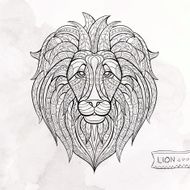 Patterned head of the lion