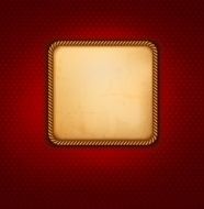 Vintage background with old paper and red wall Vector illustrat