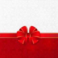 Christmas background with red ribbon
