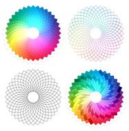 Abstract spectrum flower