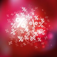 Hot red cosmic background with percents