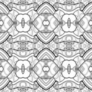 Vector Seamless Monochrome Abstract Pattern N28