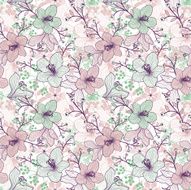Seamless Floral Pattern N1076