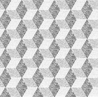 Seamless geometric pattern with cubes and vary width lines
