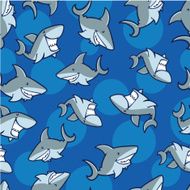 Happy Shark Repeatable Pattern