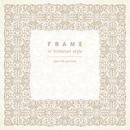 Vector frame in Victorian style