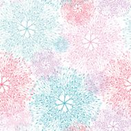 Colorful abstract tree vignettes seamless pattern background