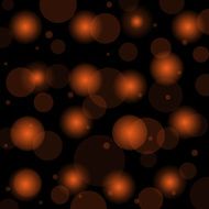 Abstract orange neon circles on a black background